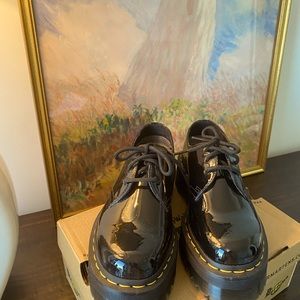 Dr Martens 1461 Patent Leather Platform Oxford Shoes